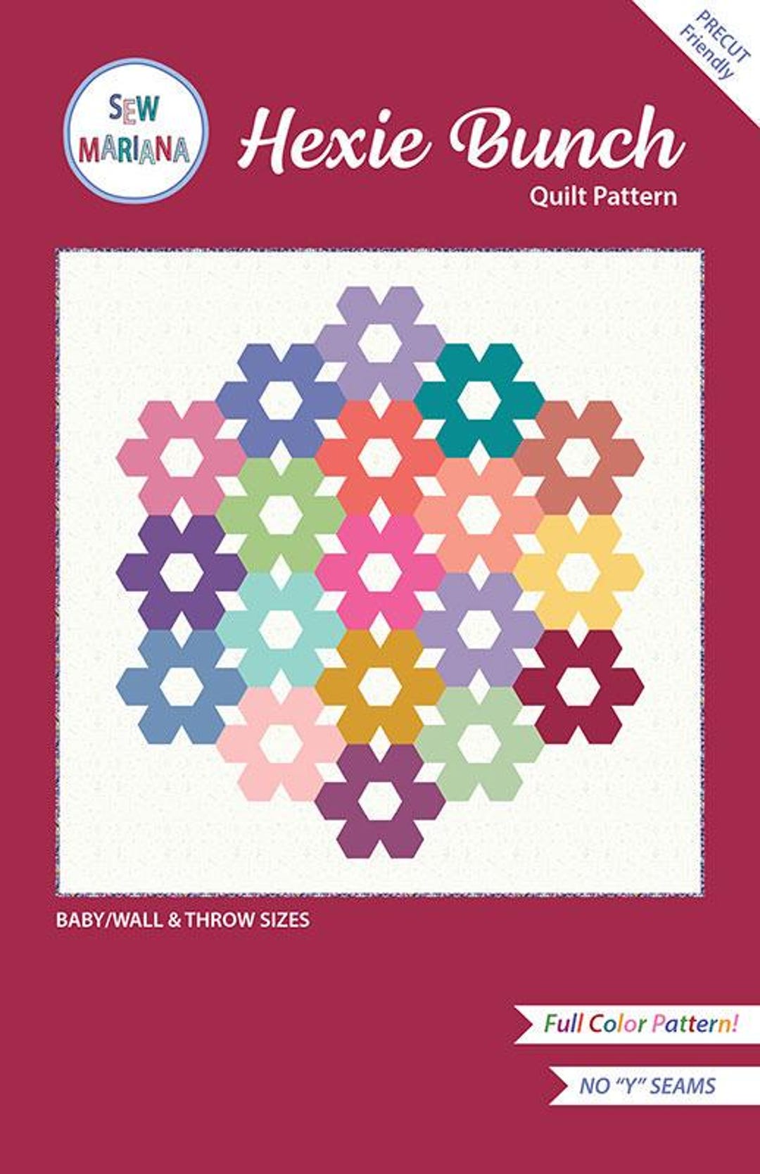 SALE Hexie Bunch Quilt Pattern SMA-121 - Sew Mariana - Moda Fabrics ...