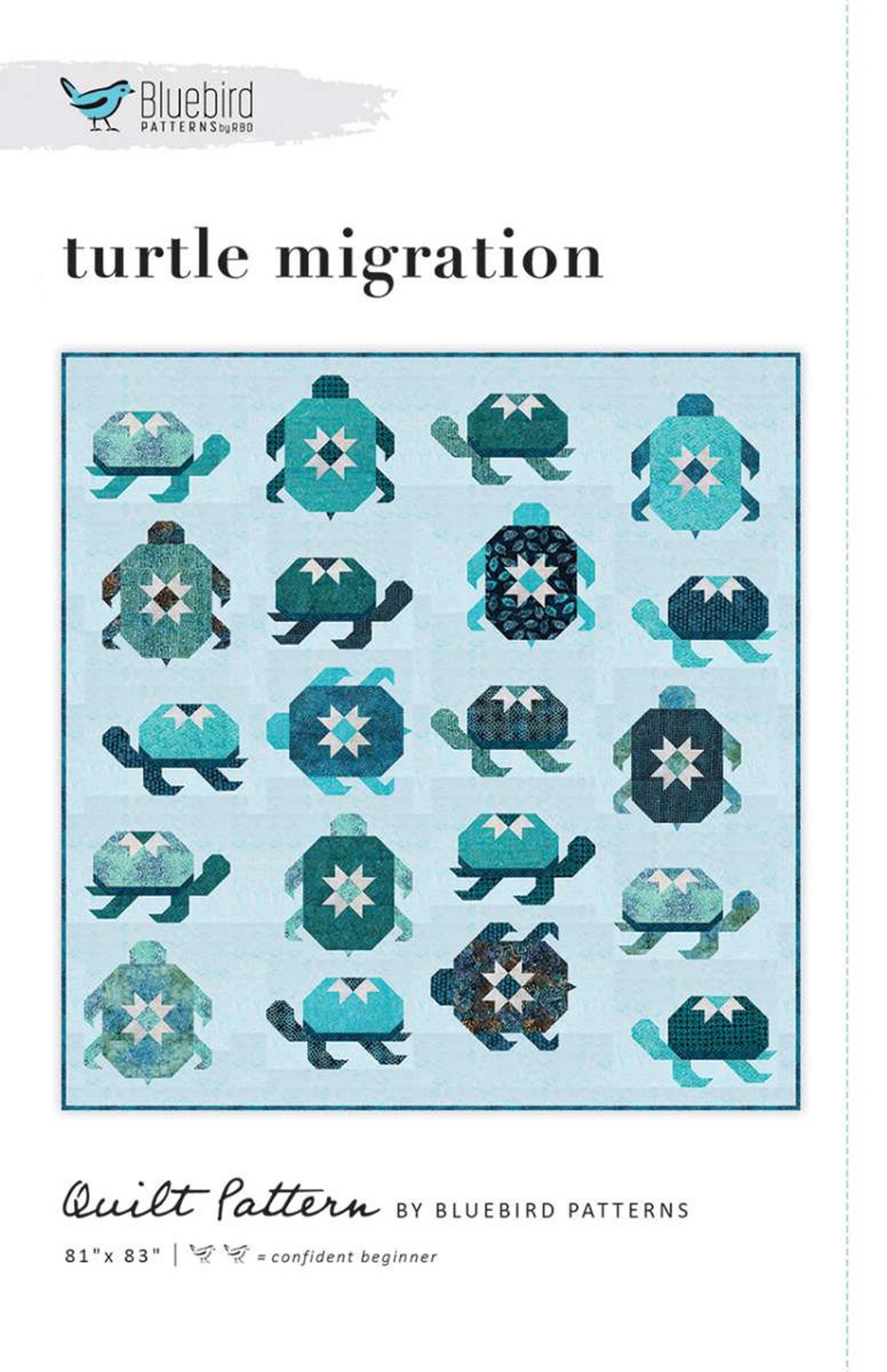 SALE Turtle Migration Quilt PATTERN P173 by Bluebird Patterns Riley