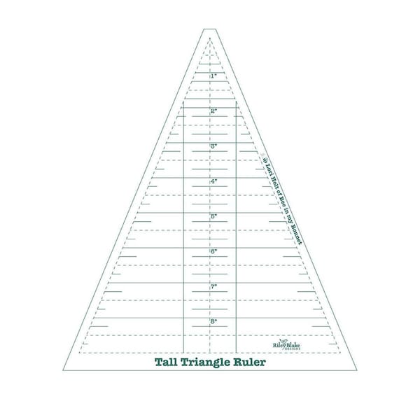 SALE Lori Holt Tall Triangle Ruler ST-25442 - Riley Blake Designs - Plastic 45 Degree Angle Template - Used for Plaid Pines Quilt