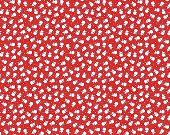 SALE Storytime 30s Elephants C13867 Red - Riley Blake Designs - Elephants Dots - Quilting Cotton Fabric