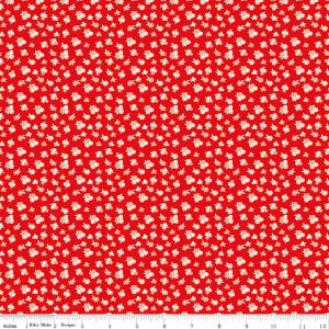 SALE You & Me Tossed Floral C15404 Red by Riley Blake Designs - Love Flowers Blossoms - Quilting Cotton Fabric