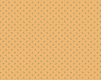 SALE Mercantile Darling C14386 Marigold - Riley Blake Designs - Lori Holt - Leaves Geometric - Quilting Cotton Fabric