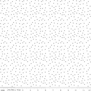 Black Tie Dots C13757 Off White by Riley Blake Designs -  Black Dots Polka Dot Dotted Quilting Cotton Fabric