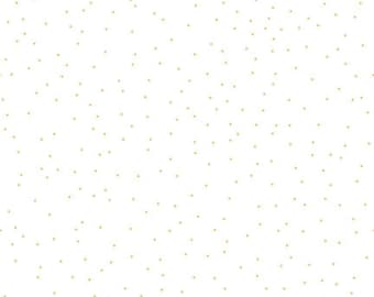 OFERTA Pin Dot Honey - Riley Blake Designs - Blanco y amarillo - Lori Holt - Tela de algodón para acolchado