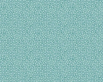 SALE Sunshine and Sweet Tea Sweet Alyssum C14326 Teal by Riley Blake Designs - Floral Flowers - Quilting Cotton Fabric