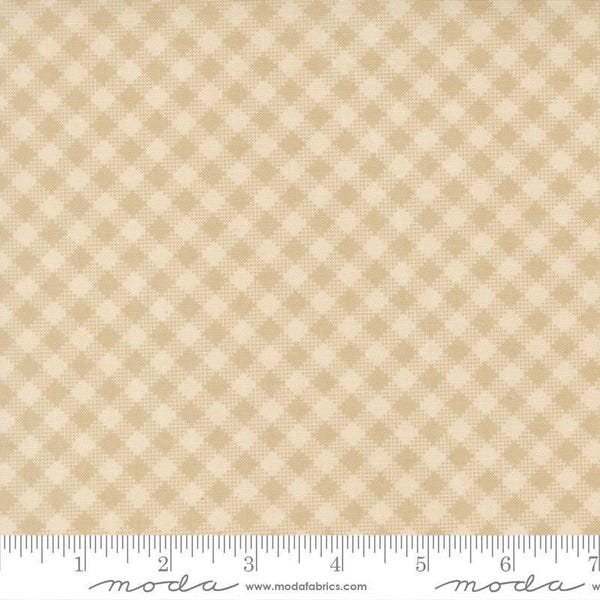 OFERTA Tela a cuadros My Secret Garden Gingham Cloud color crema natural - 20987 - Tela de algodón para patchwork de Moda Fabrics