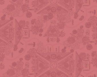 Mansfield Park Landscape C15205 Berry - Riley Blake Designs - Jane Austen Blueprint Map - Quilting Cotton Fabric - Licensed Product