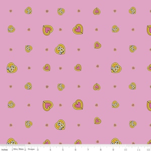 Malibu Barbie Hearts C11723 Pink - Official Licensed Product - Toys Barbie Doll Heart Logo - Quilting Cotton Fabric