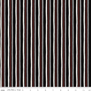 SALE I'd Rather Be Playing Chess Stripe C11262 Black - Riley Blake Designs - Stripes Striped with Off White - Quilting Cotton Fabric
