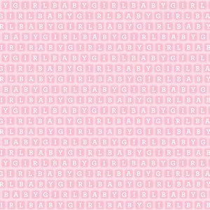 FLANNEL Baby Girl Blocks F13334 Pink - Riley Blake Designs - Children&#39;s Words Text - FLANNEL Cotton Fabric