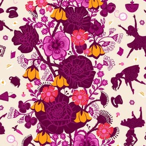 Hello Alice Floral RS2121 Shell - Moda Fabrics - Flowers Blossoms Leaf Leaves - Ruby Star - Quilting Cotton Fabric