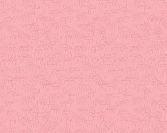 SALE Cloudburst Clouds C16183 Pink - Riley Blake Designs - Rainclouds Tonal Raining Water - Quilting Cotton Fabric