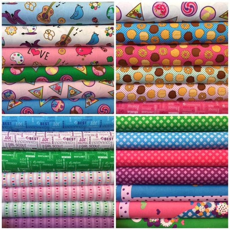 42 piece Precut Pre cut Scouting Riley Blake Designs Girl Scouts Charm Pack 5 Stacker Bundle Quilting Cotton Fabric