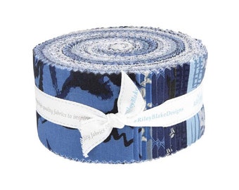 SALE Water Mark 2.5 Inch Rolie Polie Jelly Roll 40 pieces  - Riley Blake - Precut Pre cut Bundle - Quilting Cotton Fabric