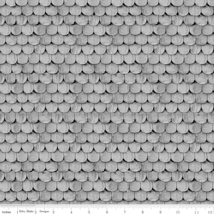 May include: A seamless pattern of gray, overlapping, rounded, textured roof tiles.
