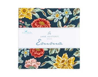 Emma Charm Pack 5" Stacker Bundle - Riley Blake Designs - 42-Piece Precut - Jane Austen - Quilting Cotton - Licensed Product