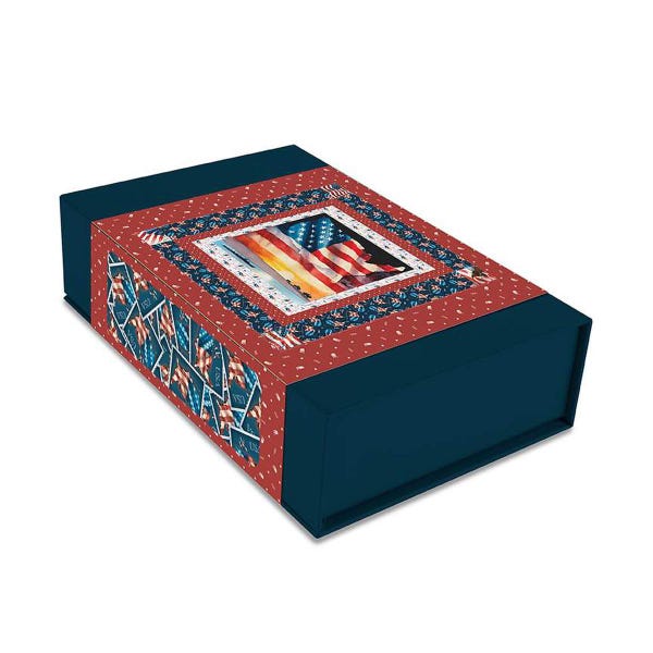 SALE Letters From Home Panel Boxed Quilt Kit KT-15610 - Vicki Gifford - Riley Blake - Box Pattern Fabric - Patriotic USA - Quilting Cotton