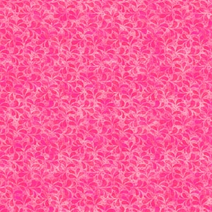 Spring Bling Leaf Tonal 30772 Bubblegum P - by QT Fabrics - Tone-on-Tone Colorful Leaves - Quilting Cotton Fabric