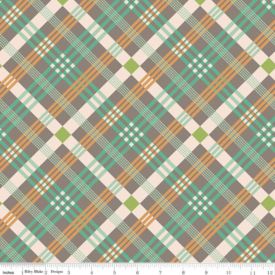 3 Yard Cut - SALE Farmer's Daughter Plaid Rustic Brown Checks Checked ...