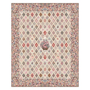 SALE Jane Austen Coverlet Boxed Quilt Kit KT-17450 - Riley Blake - Includes Fabric Pattern Acrylic Template Keepsake Box - Licensed Product