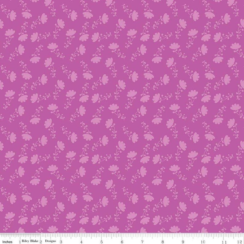 Pink Tone on Tone Flowers Floral Lucy/'s Garden Tonal Fuchsia Riley Blake Designs Quilting Cotton Fabric