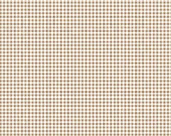 SALE Bee Ginghams Jennifer Brown Sugar PRINTED Gingham Fabric C12559 - Riley Blake Quilting Cotton