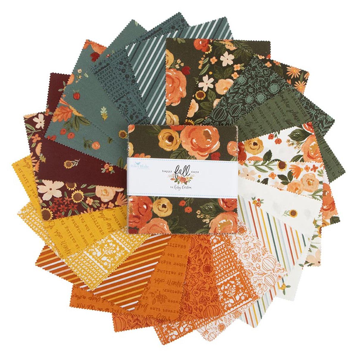 Happy Fall Days Charm Pack 5" Stacker Bundle - Riley Blake Designs - 42 ...
