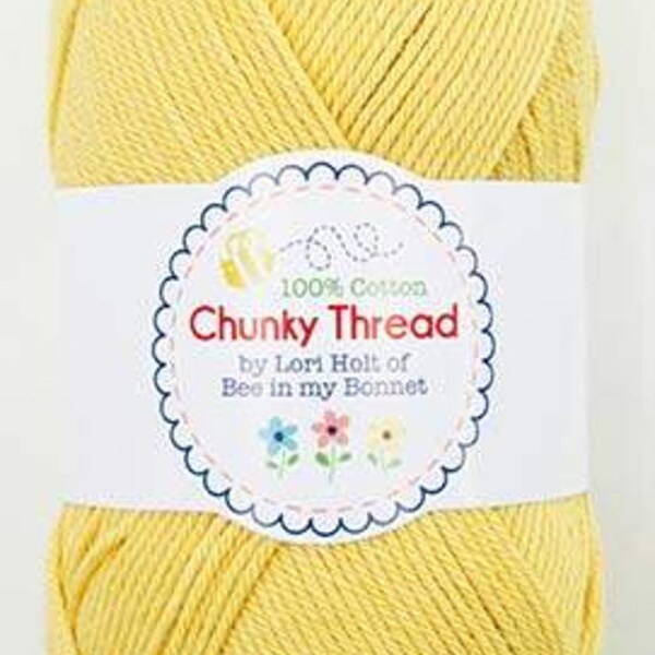 Lori Holt Chunky Thread STCT-8520 Beehive - Riley Blake - 100% Cotton Sport Weight Yarn - 50 Grams - Approx 140 Yards or 128 Meters
