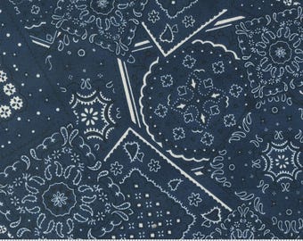 Saddle Ranch Badlands Bandana 33794 Night Sky - Moda Fabrics - Mandala Geometric - Quilting Cotton Fabric