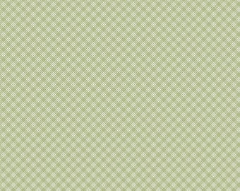 Bunny Trail Plaid C14256 Green by Riley Blake Designs - Easter Small Diagonal Plaid - Quilting Cotton Fabric