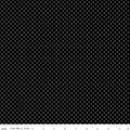 SALE White on Black Flat Swiss Dots - Riley Blake Designs - Black & White Polka Dot - Quilting Cotton Fabric