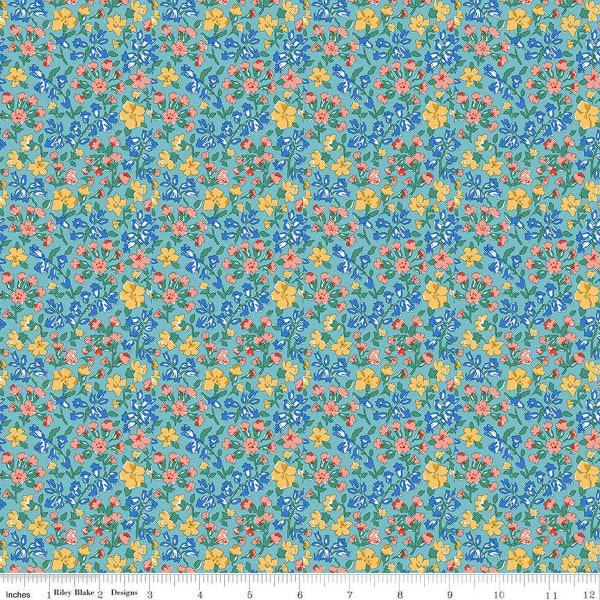 SALE The Collector's Home Curiosity Brights Campion Meadow A 01666803A - Riley Blake - Floral - Liberty Fabrics - Quilting Cotton Fabric