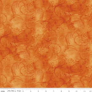 Painter's Watercolor Swirl C680 Orange - Riley Blake Designs - Tone-on-Tone - Quilting Cotton Fabric
