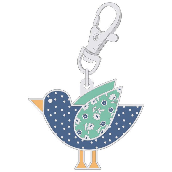 SALE Lori Holt Enamel Happy Charm ST-31084 Bird - Riley Blake Designs - Approximately 1 1/4" x 1 1/2"