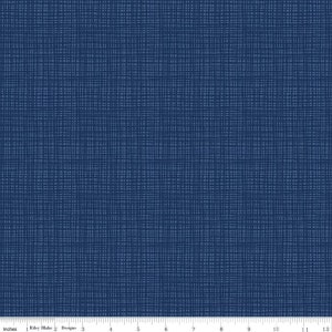 SALE Texture C610 Navy by Riley Blake Designs - Sketched Tone-on-Tone Irregular Grid Blue - Quilting Cotton Fabric