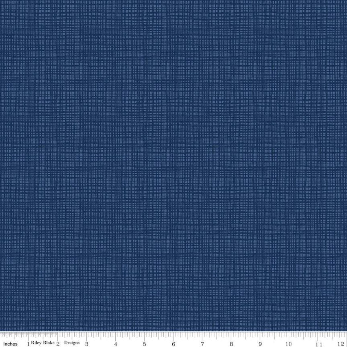 SALE Texture C610 Navy - Riley Blake Designs - Sketched Tone-on-Tone Irregular Grid Blue - Quilting Cotton Fabric
