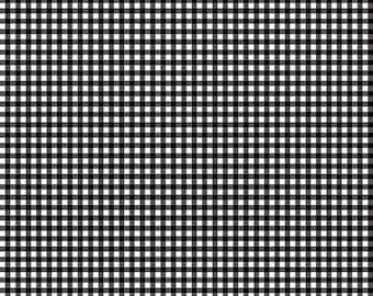 Little Ladybug Gingham Black Checkered Fabric - C18032 - Riley Blake Quilting Cotton Fabric
