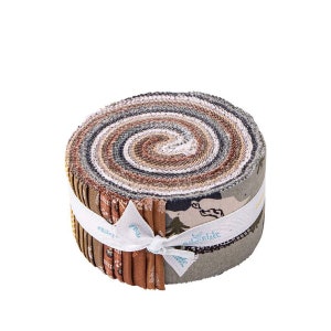 SALE Round the Mountain 2.5 Inch Rolie Polie Jelly Roll 40 pieces - Riley Blake Designs - Trains - Precut Pre cut Bundle - Cotton Fabric