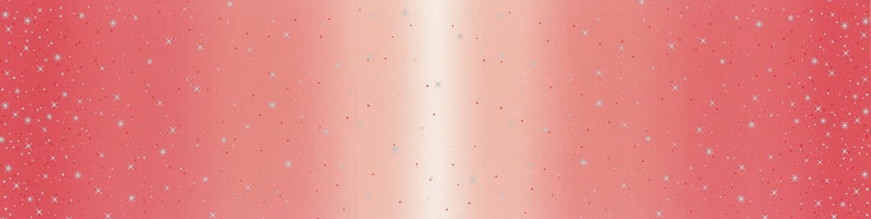 Quilting Cotton Fabric Ombre Fairy Dust METALLIC 10871 Hot Pink Moda Light to Dark Pink with Silver SPARKLE Stars