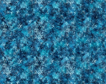 Nauticus Mottled Texture Ocean Blue Printed Texture Fabric - 32052 - QT Fabrics Quilting Cotton Fabric