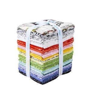 SALE Sewing Seeds III Fat Quarter Bundle 37 pieces - Riley Blake Designs - Pre cut Precut - Vintage - Quilting Cotton Fabric