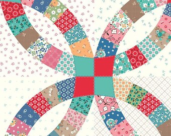 3-Yard Cut - SALE Home Town Wedding Print Multi 108" WIDEBACK - WB14502 - Lori Holt Riley Blake Quilting Cotton Fabric