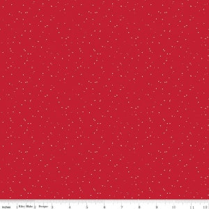 FLANNEL Flannel Snow Dots F15034 Red - Riley Blake Designs - Speckled Scattered Dot - FLANNEL Cotton Fabric