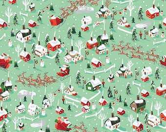 CLEARANCE Christmas Village Pretty Presents C12243 Off White - Riley B –  Cute Little Fabric Shop