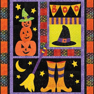 SALE Witch&#39;s Brew Quilt PATTERN P185 by The Whimsical Workshop - Riley Blake - INSTRUCTIONS Only - Halloween - Fusible Applique