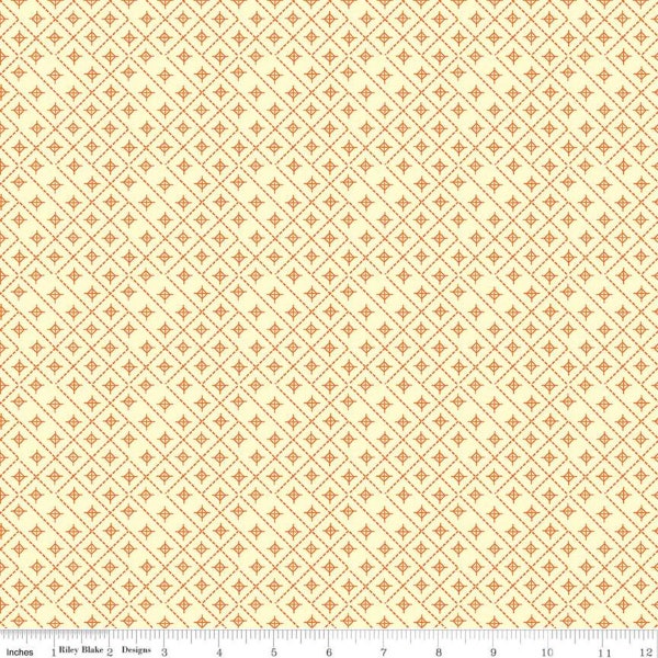 SALE Give Thanks Diamonds C9524 Cream - Riley Blake Designs - Thanksgiving Autumn Fall Geometric Compass Points -  Quilting Cotton Fabric