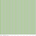 SALE Clover Green and White 1/8 Eighth Inch Stripe - Riley Blake Designs - Quilting Cotton Fabric