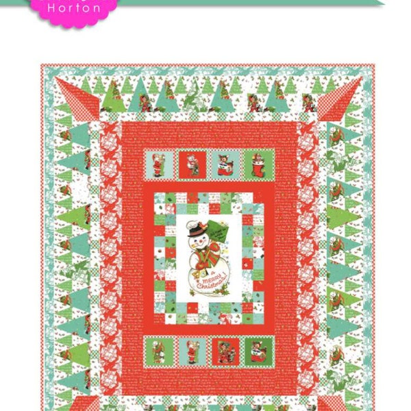 SALE Stay 'Til Winter Panel Quilt PATTERN P161 by Charisma Horton - Riley Blake Designs - INSTRUCTIONS Only - Piecing Christmas