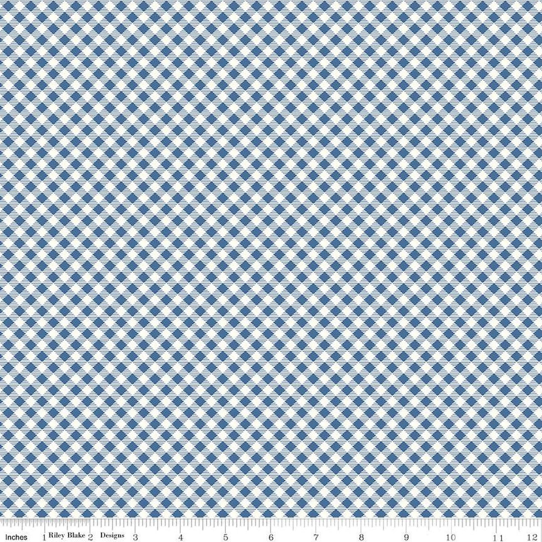 SALE Bee Ginghams Carolyn C12551 Denim - Riley Blake Designs - 3/16 ...