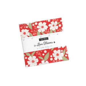 Love Blooms Charm Pack 5&quot; Stacker Bundle - Moda Fabrics - 42 piece Precut Pre cut - Quilting Cotton Fabric